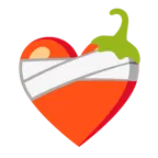 corazón vendado + chile picante