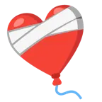 corazón vendado + globo