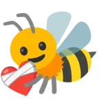 corazón vendado + abeja