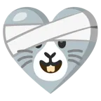 corazón vendado + cara de conejo