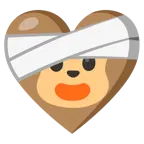 corazón vendado + cara de mono