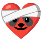 corazón vendado + panda
