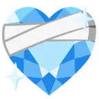 corazón vendado + piedra preciosa
