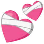 corazón vendado + dos corazones