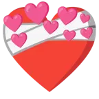 corazón vendado + corazón con flecha