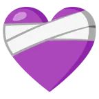 corazón vendado + corazón morado