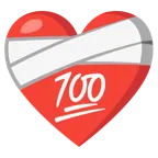 corazón vendado + cien puntos