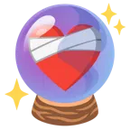 corazón vendado + bola de cristal