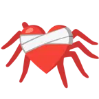 corazón vendado + araña