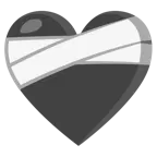 corazón vendado + corazón negro