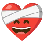 corazón vendado + cara sonriendo con ojos sonrientes