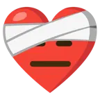corazón vendado + cara sin expresión
