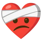 corazón vendado + cara de confusión
