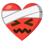 corazón vendado + cara de frustración