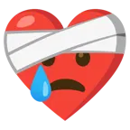 corazón vendado + cara llorando