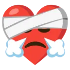 corazón vendado + cara resoplando