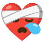 corazón vendado + cara de sueño