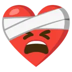 corazón vendado + cara cansada