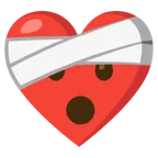 corazón vendado + cara estupefacta