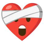 corazón vendado + cara asombrada