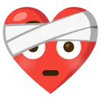corazón vendado + cara sonrojada