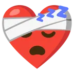 corazón vendado + cara durmiendo