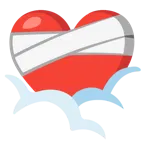 corazón vendado + cara entre las nubes
