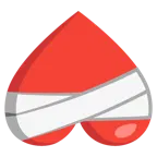 corazón vendado + cara al revés