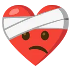 corazón vendado + cara con la cabeza vendada