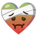 corazón vendado + cara de náuseas