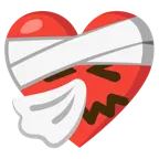 corazón vendado + cara estornudando