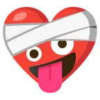 corazón vendado + cara de loco