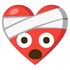 corazón vendado + cabeza explotando