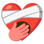 corazón vendado + cara de bostezo
