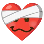 corazón vendado + cara de grogui