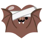 corazón vendado + murciélago