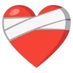 corazón vendado + corazón rojo