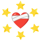 corazón vendado + estrella