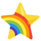 weißer mittelgroßer Stern + Regenbogen