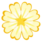weißer mittelgroßer Stern + gelbe Blüte