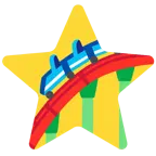 weißer mittelgroßer Stern + Achterbahn