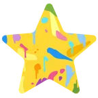 weißer mittelgroßer Stern + Mischpalette