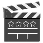 weißer mittelgroßer Stern + Filmklappe