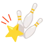weißer mittelgroßer Stern + Bowling