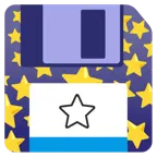 weißer mittelgroßer Stern + Diskette