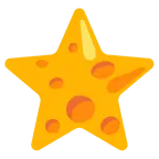 weißer mittelgroßer Stern + Käsestück