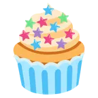 weißer mittelgroßer Stern + Cupcake