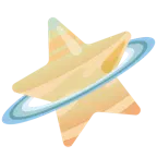 weißer mittelgroßer Stern + Ringplanet