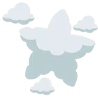 weißer mittelgroßer Stern + Wolke
