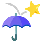 weißer mittelgroßer Stern + Regenschirm